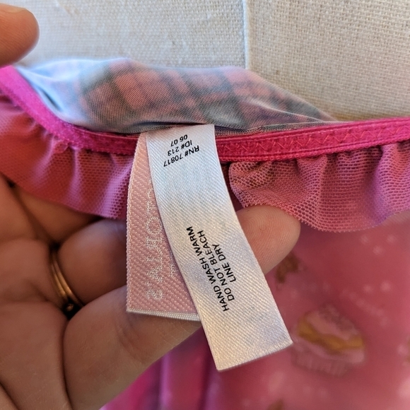 Y2K Victoria's Secret Cupcake Print Mesh Slip‎ Dress Lingerie Babydoll - Picture 11 of 12